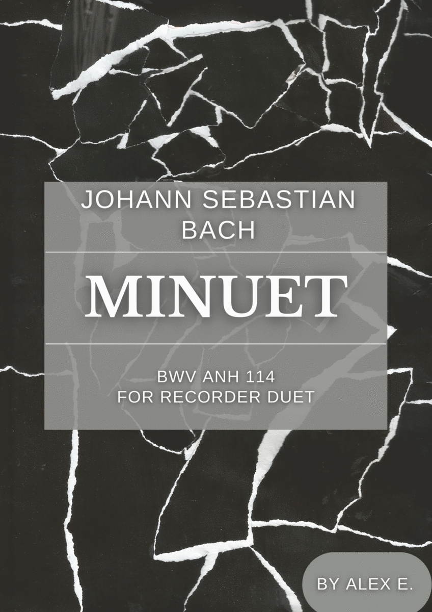 Minuet - BWV Anh 114 - For Recorder Duet image number null
