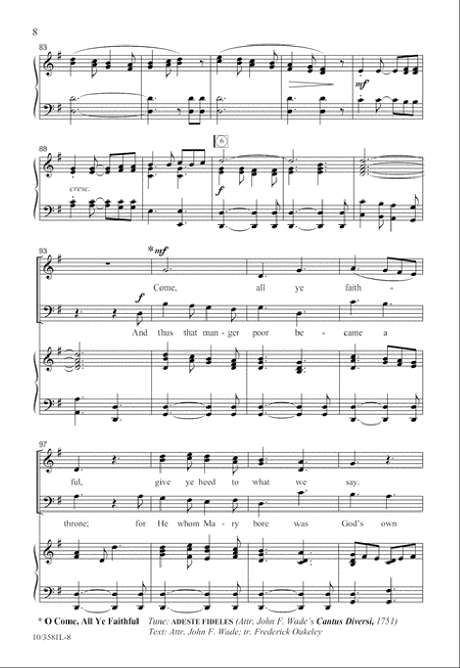 Rejoice! Christ Is Born! 4-Part scores gallery preview page 9