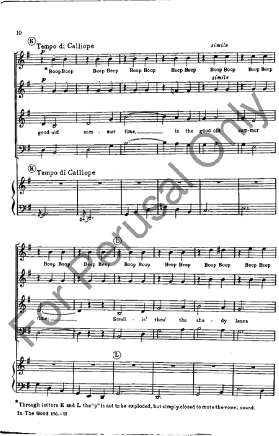 In The Good Old Summertime 4-Part scores gallery preview page 10