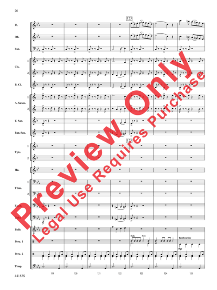 Cobra Dance Concert Band scores gallery preview page 21