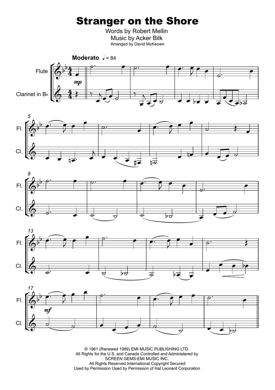 Stranger On The Shore Woodwind Duet scores gallery preview page 2