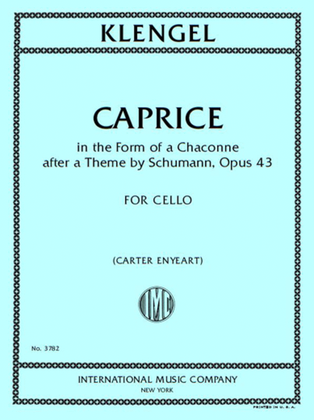 Book cover for Caprice In The Form Of A Chaconne After A Theme By Schumann, Opus 43
