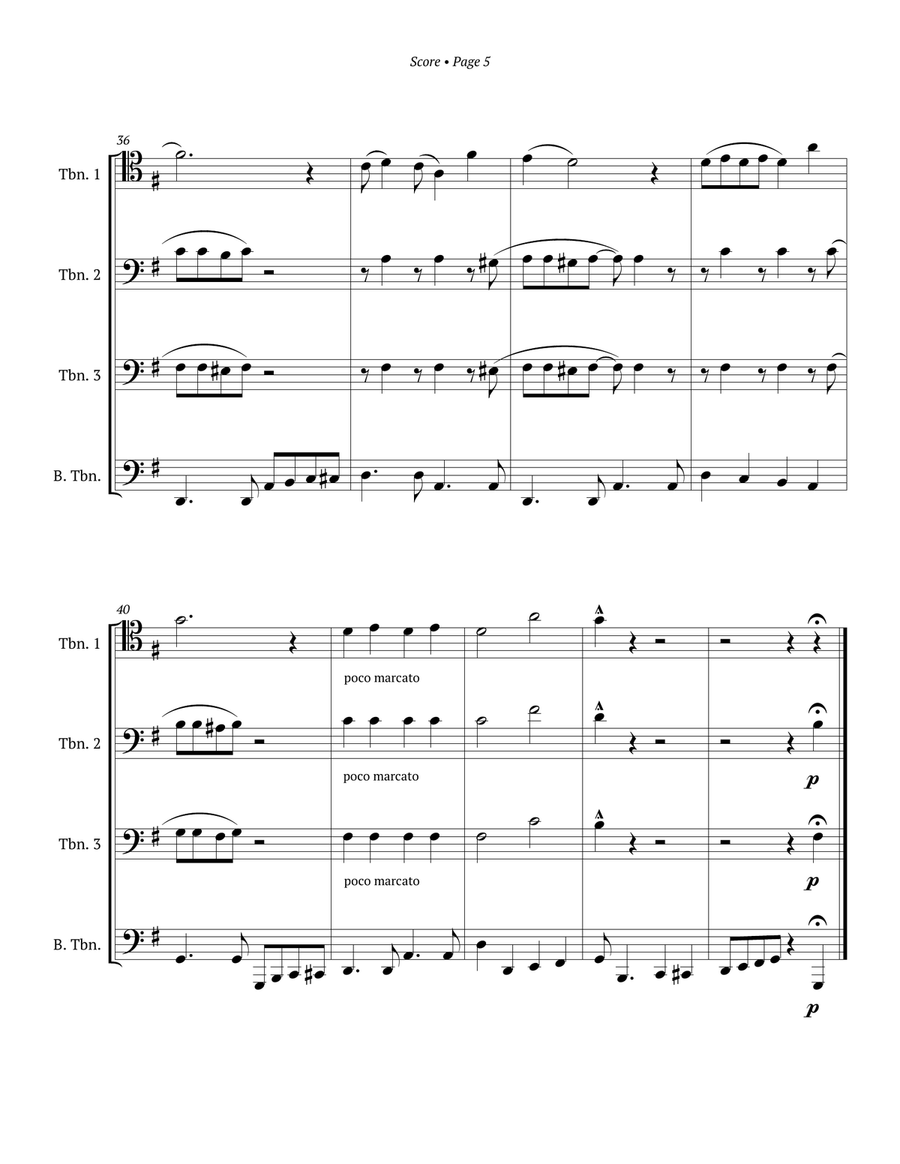 Rudolph The Red-nosed Reindeer Brass Quartet scores gallery preview page 6