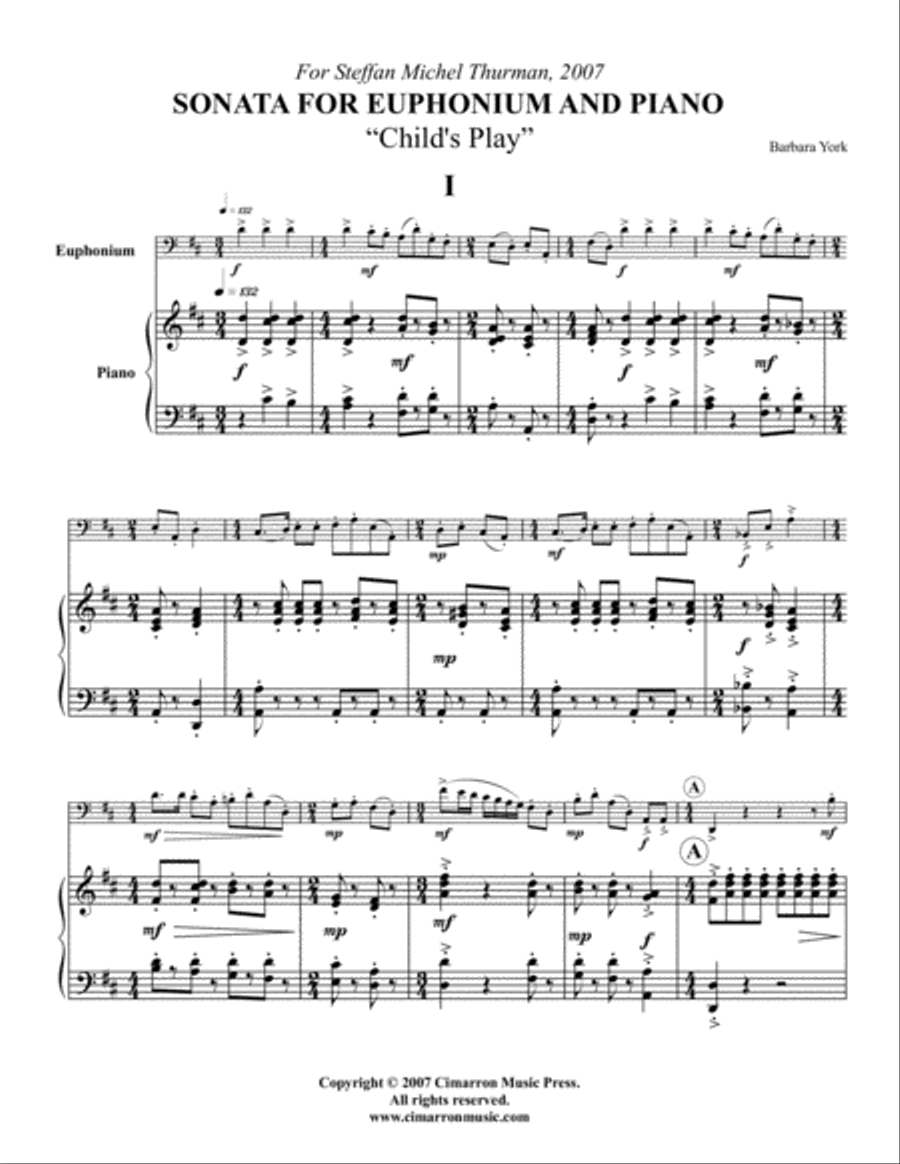 Sonata for Euphonium Euphonium scores gallery preview page 2