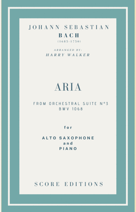 Book cover for Bach Air from Suite No.3 (for Alto Saxophone and Piano)