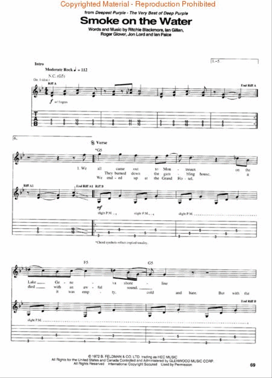 The Best of Deep Purple Electric Guitar scores gallery preview page 3