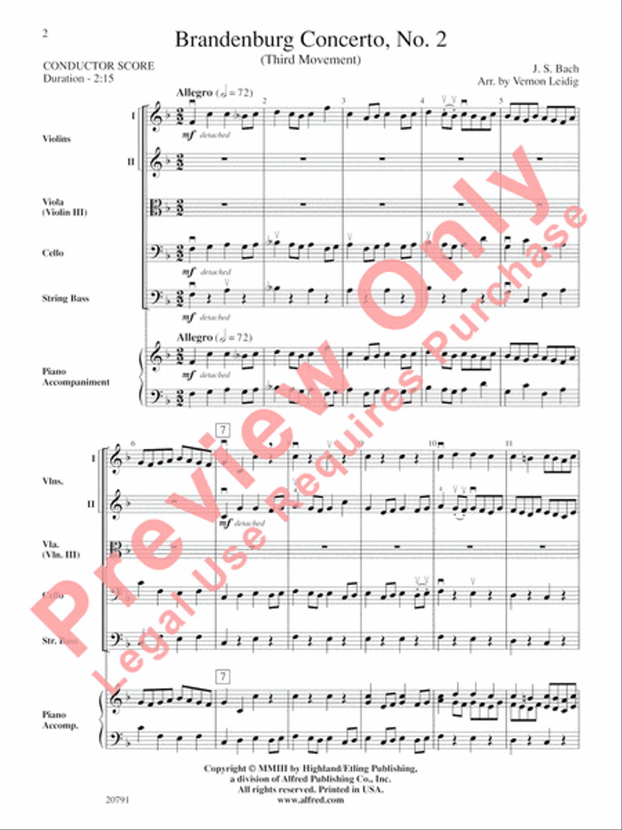 Brandenburg Concerto No. 2 (3rd Movement)