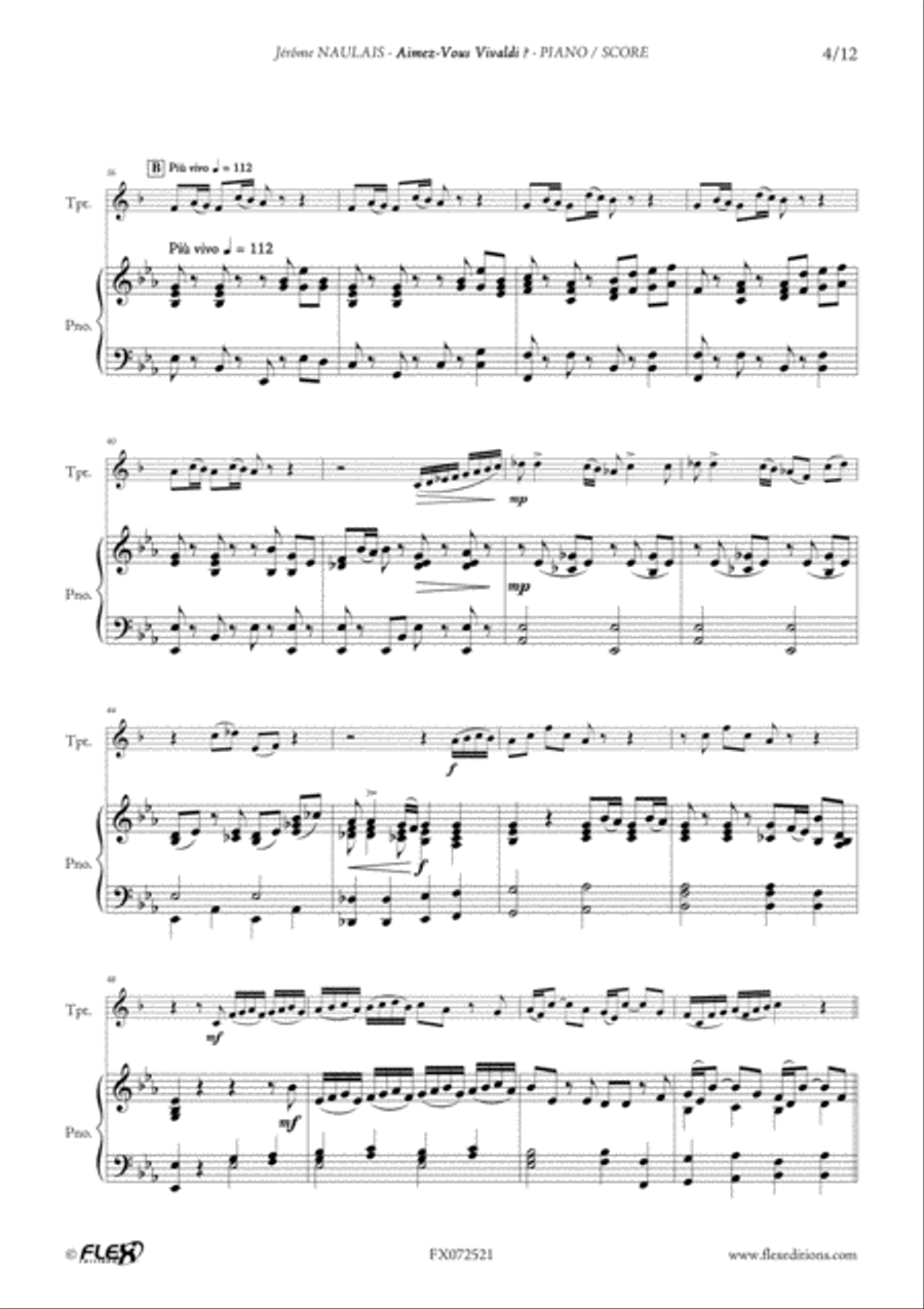 Aimez-Vous Vivaldi? Cornet scores gallery preview page 4