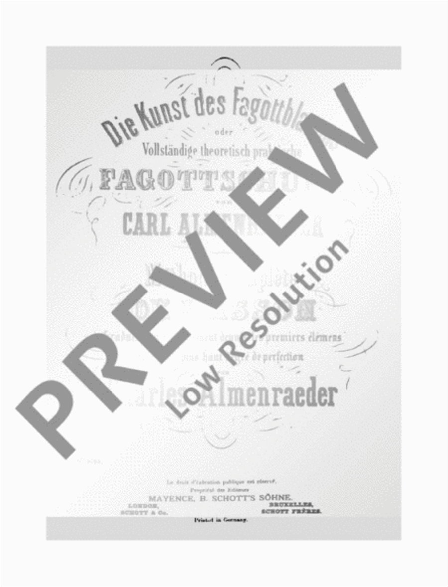 Vollständige theoretisch praktische Fagottschule Bassoon Solo scores gallery preview page 2