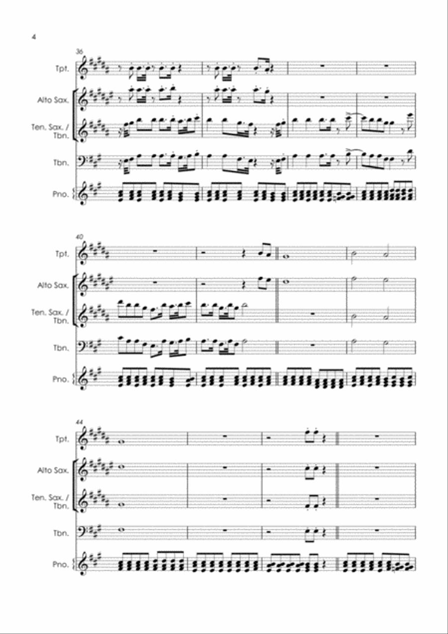 Merry Christmas Everyone Tenor Saxophone scores gallery preview page 6
