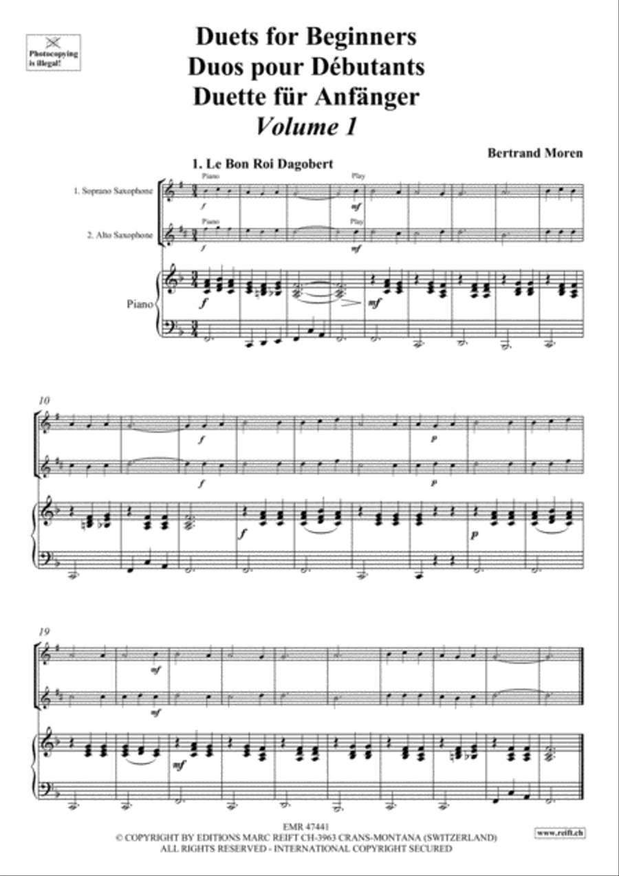 Melodies for Beginners Volume 1 Soprano Saxophone scores gallery preview page 3