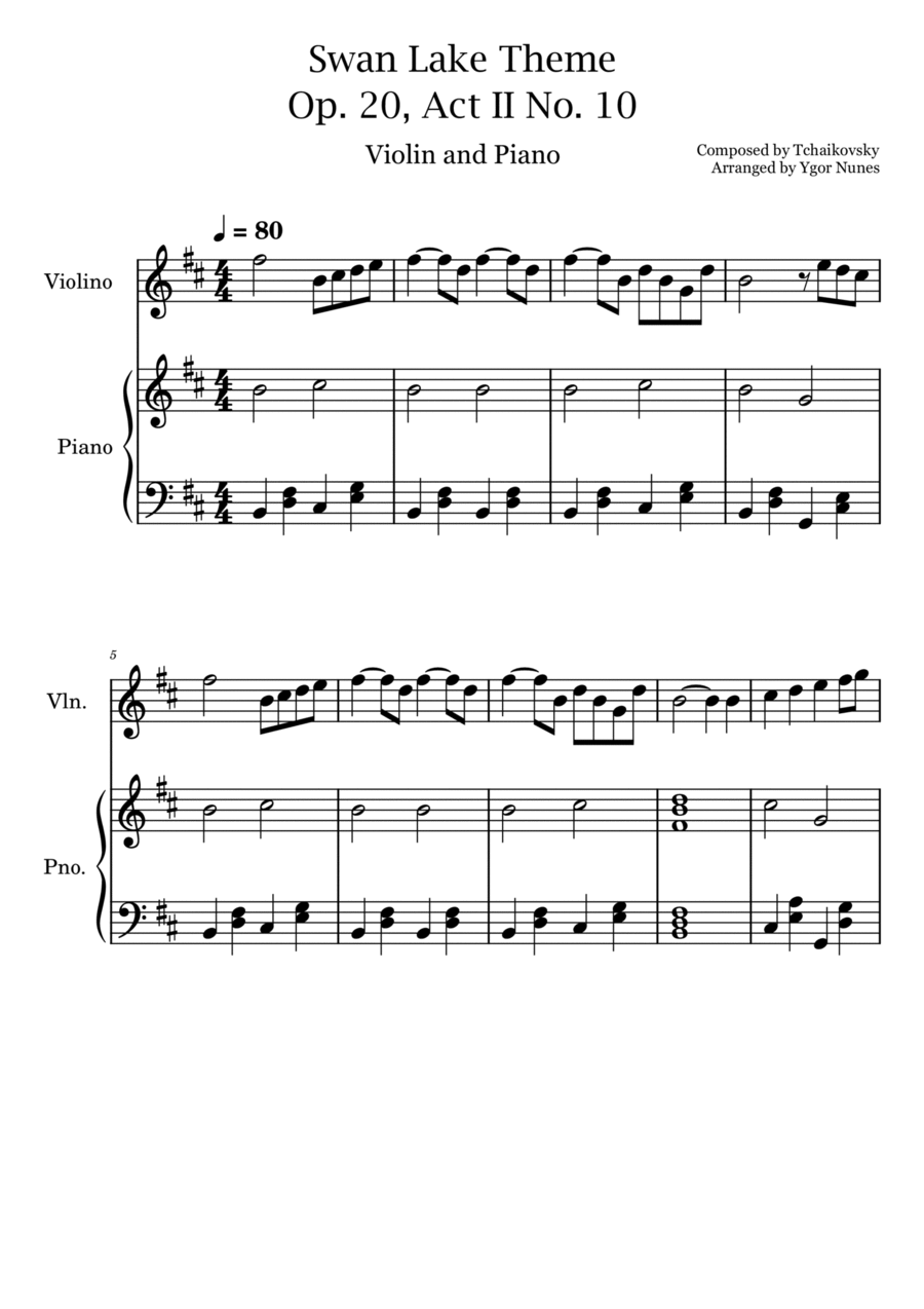 The swan sales violin and piano