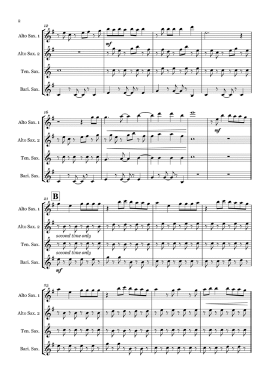 Bad Habits Saxophone Quartet scores gallery preview page 2