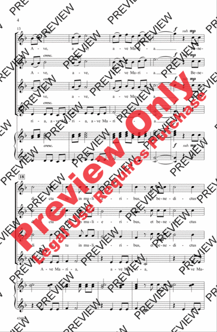 Ave Maria Women's Choir scores gallery preview page 4