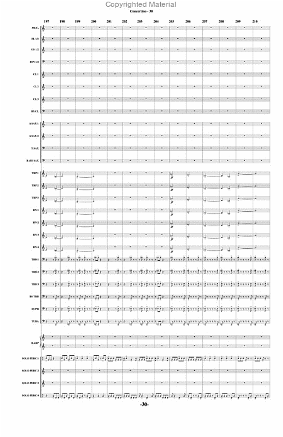 Concertino for 4 Percussion Concertino for 4 Percussion Concert Band scores gallery preview page 31