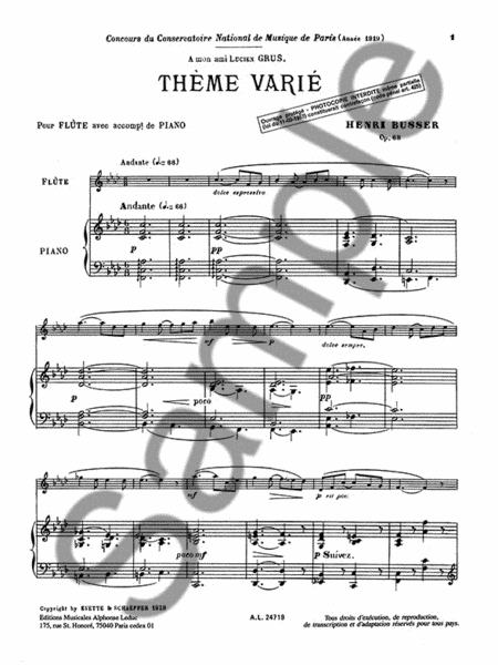 Theme Varie Op.68 (flute & Piano)
