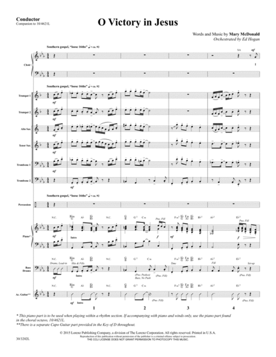 O Victory in Jesus - Instrumental Ensemble Score and Parts