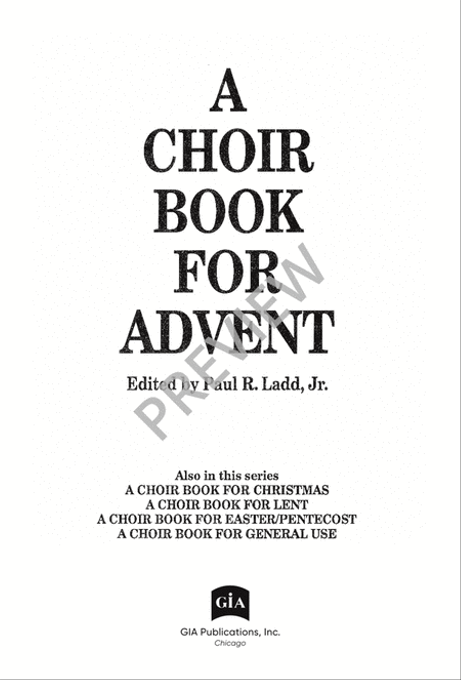 A Choir Book for Advent