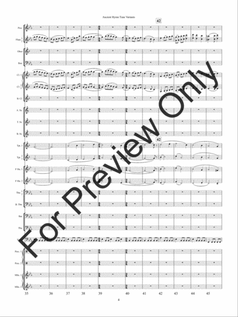 Ancient Hymn Tune Variants (Score) Concert Band scores gallery preview page 7