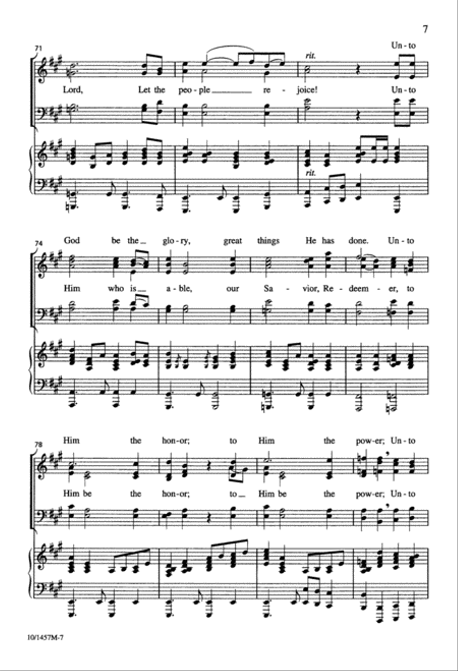 Unto God, Be Glory Divisi scores gallery preview page 7