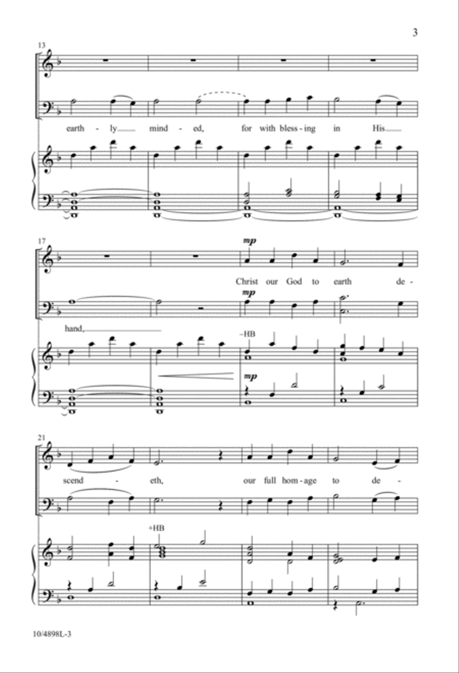 Christ Is Born This Holy Night 4-Part scores gallery preview page 3
