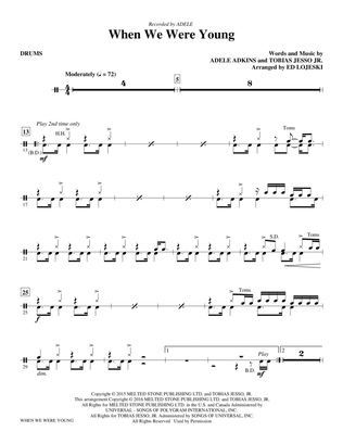 When We Were Young (arr. Ed Lojeski) - Drums