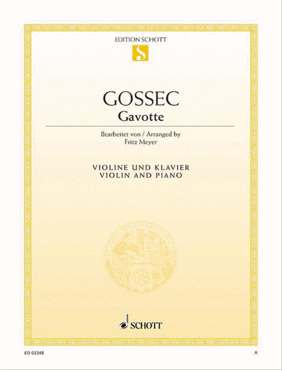 Gavotte Violin Solo scores gallery preview page 1