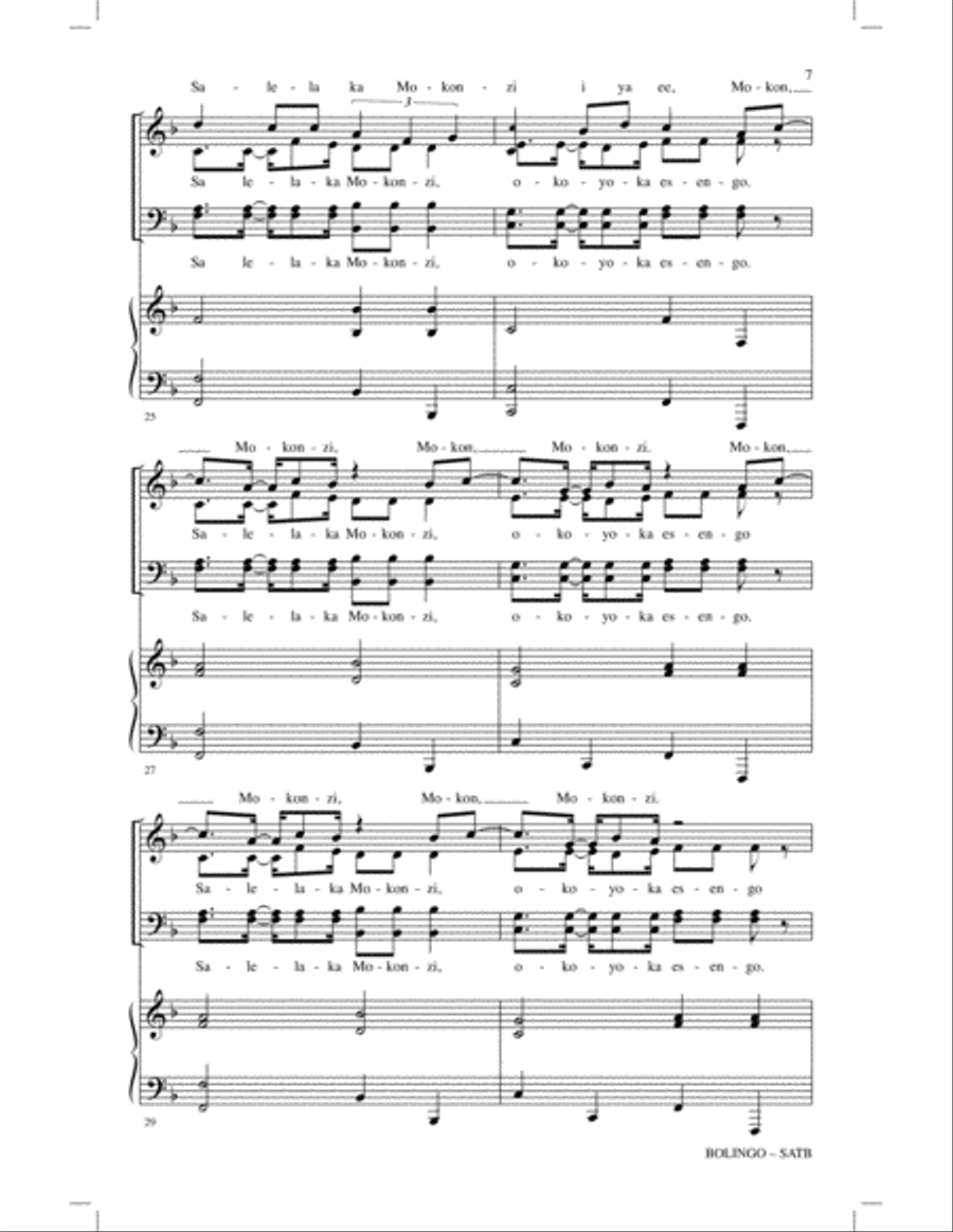 Bolingo Bolingo 4-Part scores gallery preview page 5