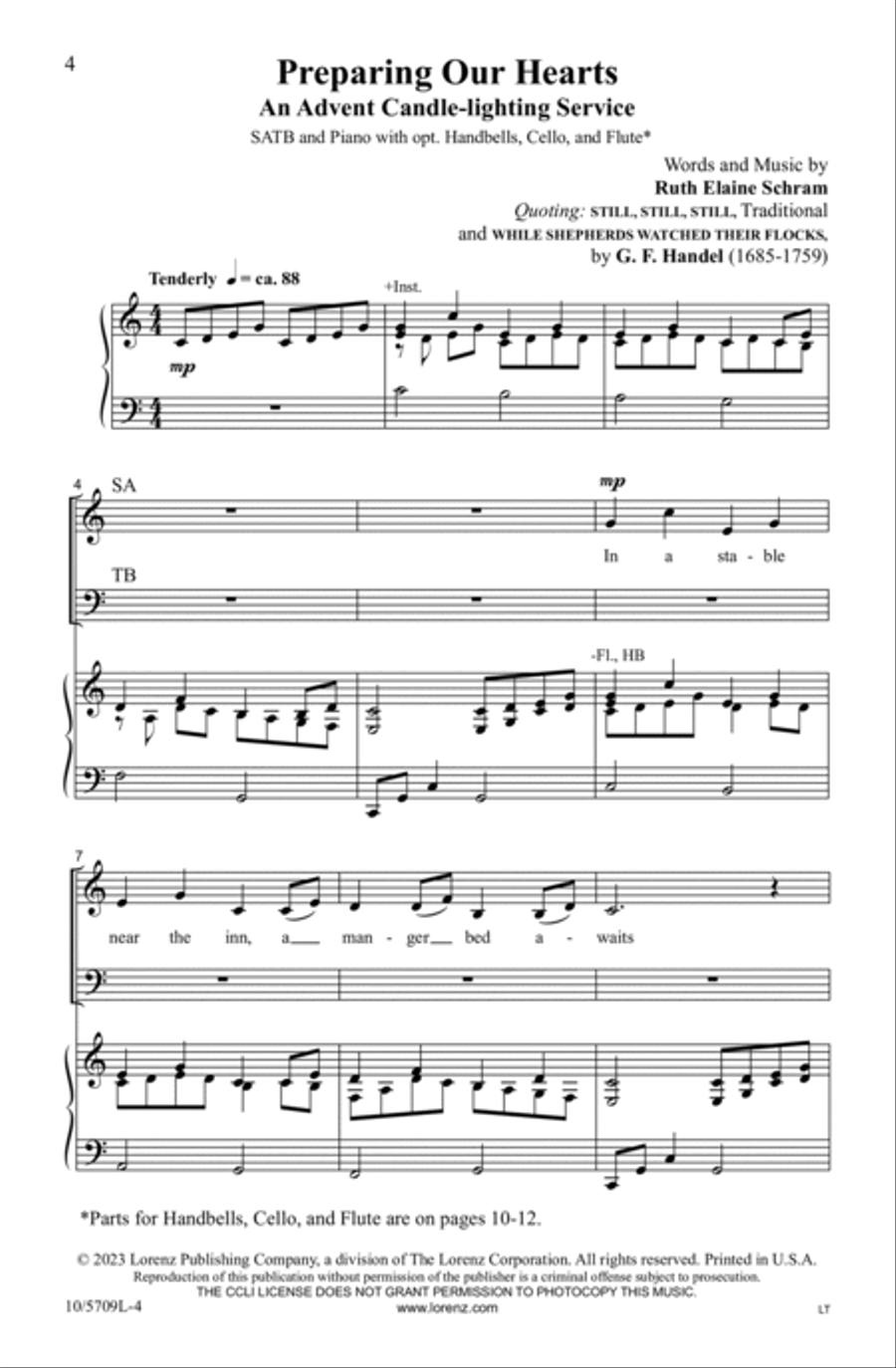 Preparing Our Hearts Preparing Our Hearts 4-Part scores gallery preview page 4