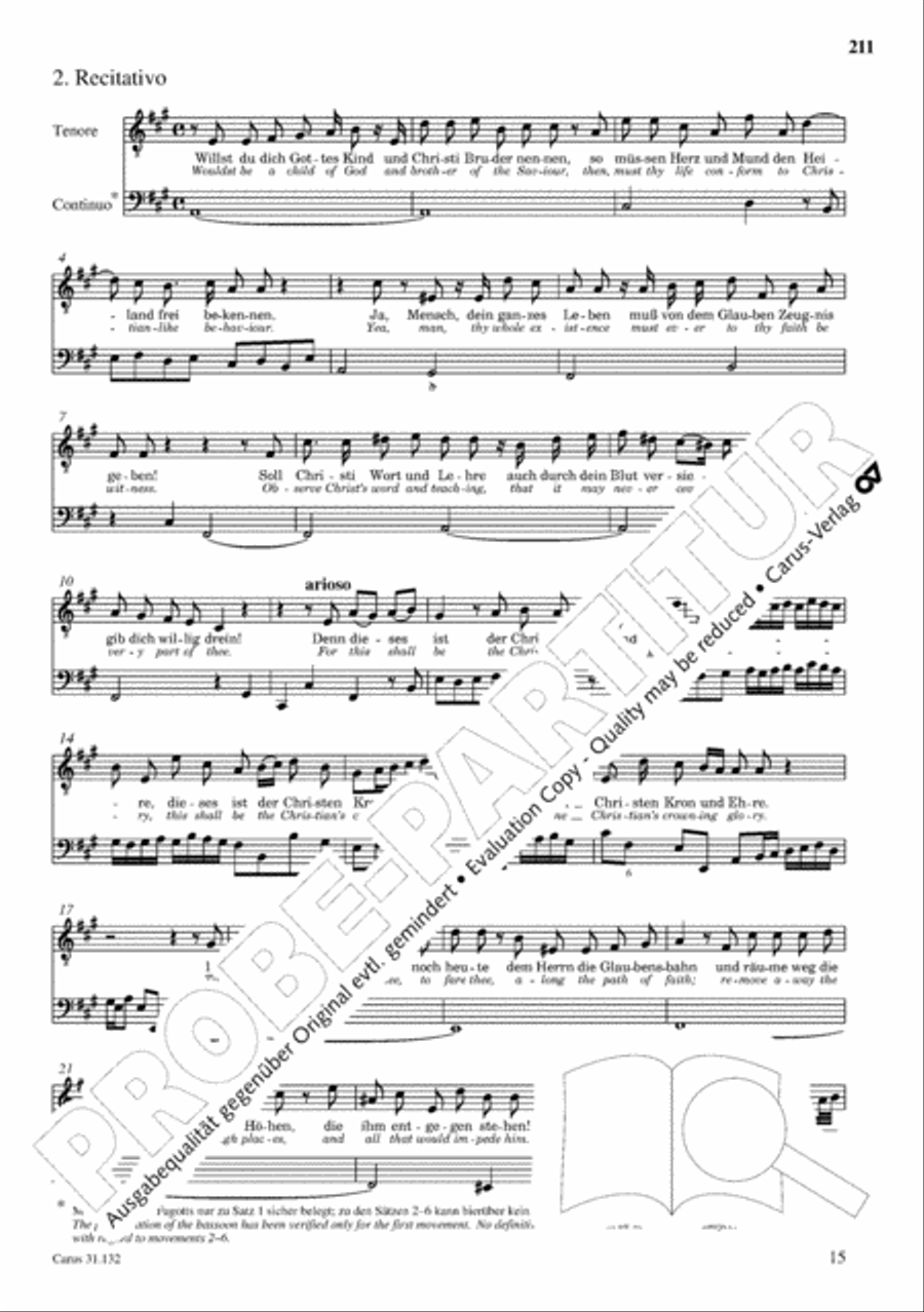 The Complete Sacred Vocal Works (Das geistliche Vokalwerk) Voice scores gallery preview page 212