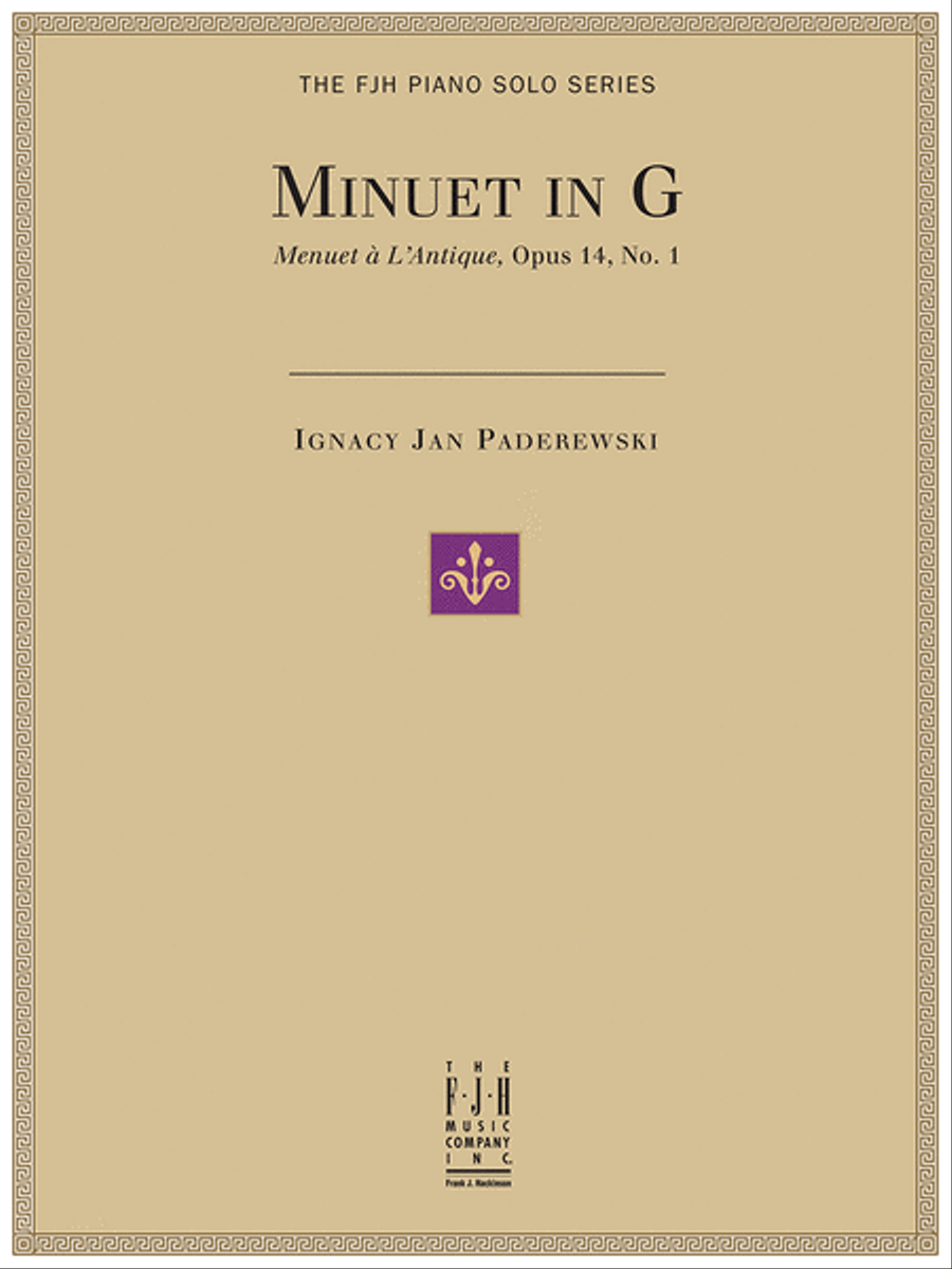 Minuet in G (Menuet a L'Antique, Op. 14, No. 1) Piano Solo scores gallery preview page 1