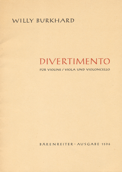 Divertimento for String Trio op. 95