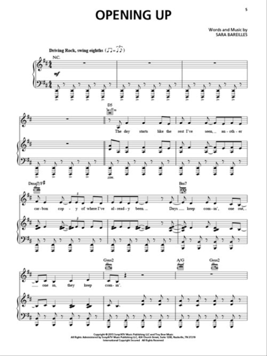 Sara Bareilles – What's Inside: Songs from Waitress Piano, Vocal, Guitar scores gallery preview page 4