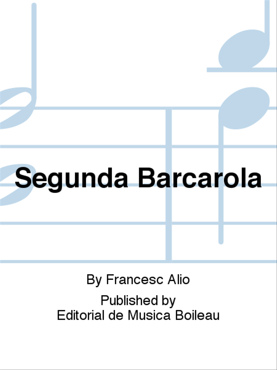 Segunda Barcarola Piano Solo scores gallery preview page 1