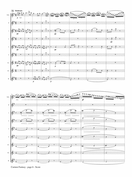 Carmen Fantasy for Solo Flute and Flute Choir