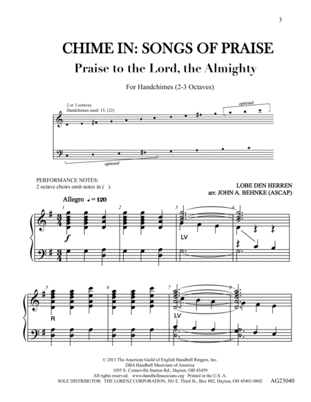 Chime In: Songs of Praise image number null