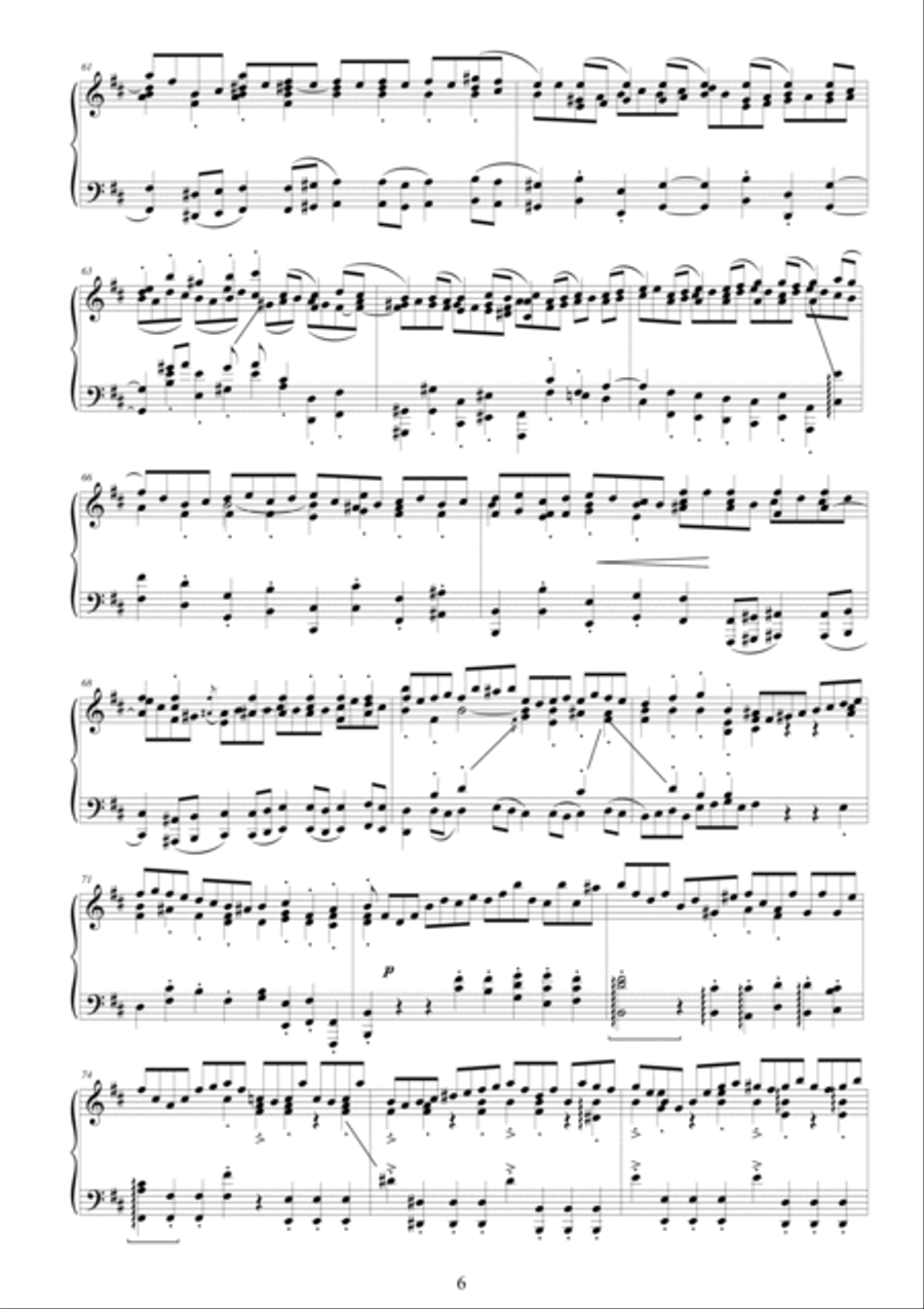 J.S.Bach - Orchestral Suite no.3 in D major BWV 1068 - Complete Piano version Piano Solo scores gallery preview page 6