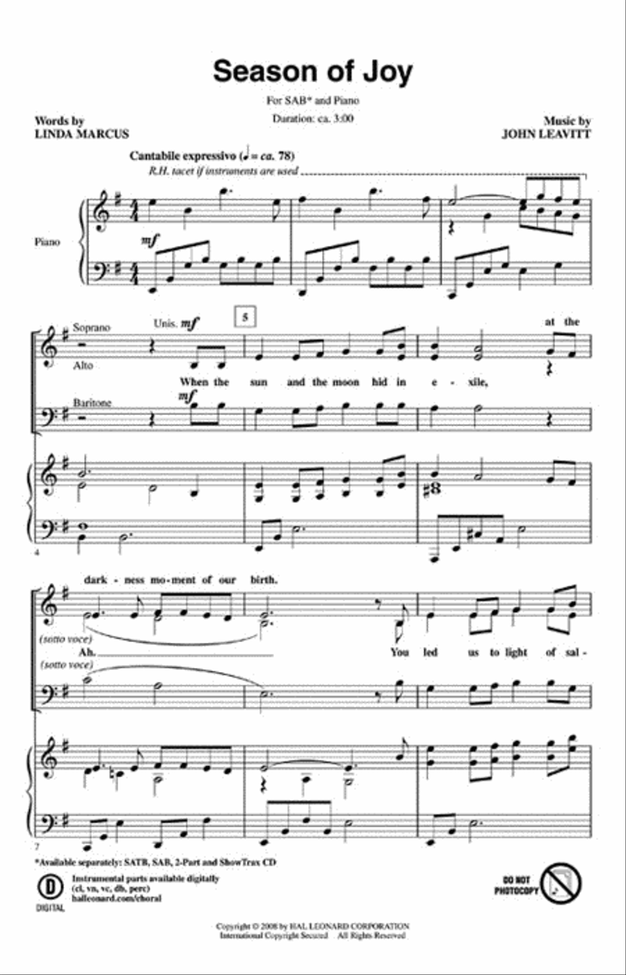 <br>Sheet music extract