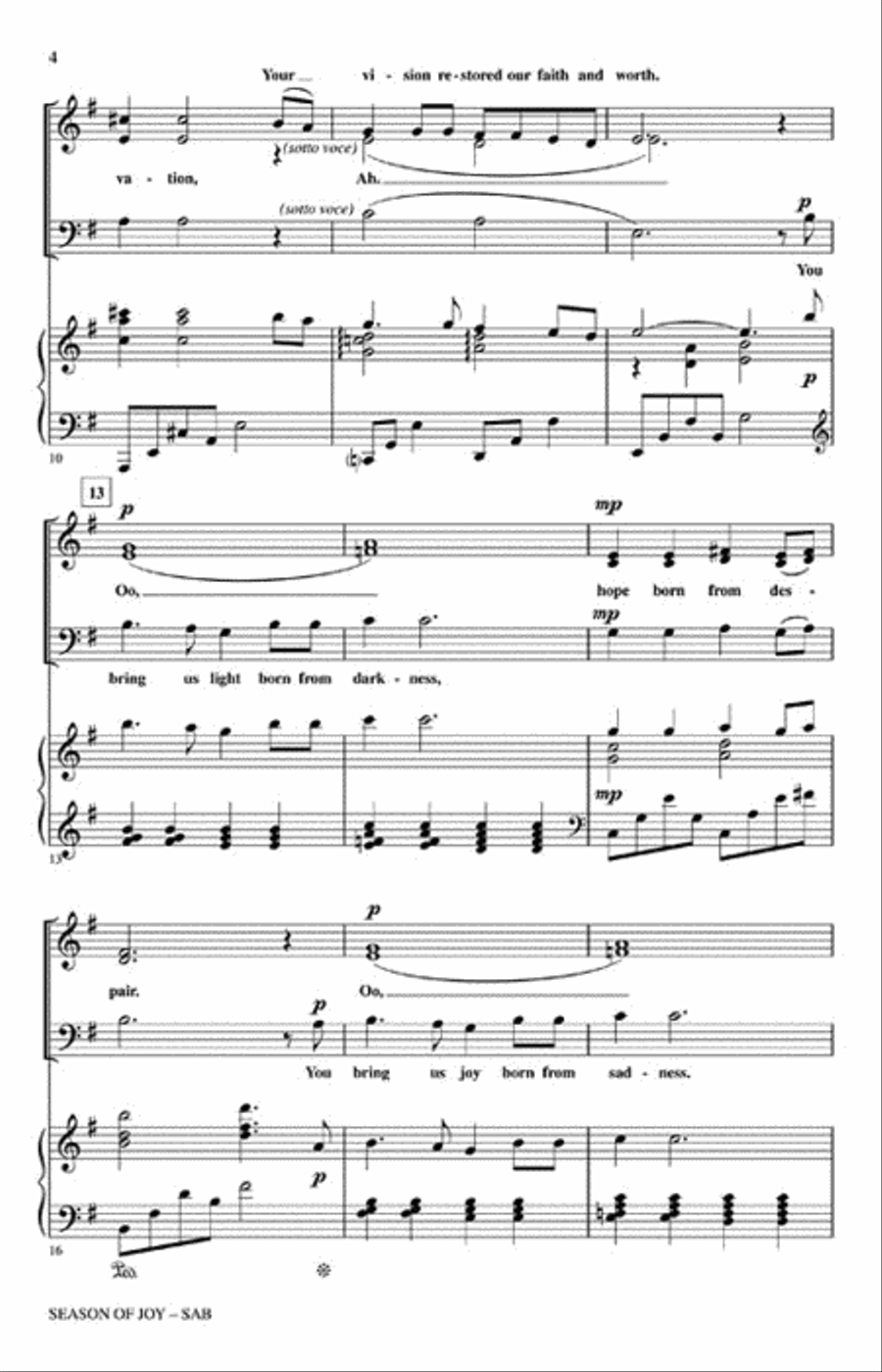 <br>Sheet music extract