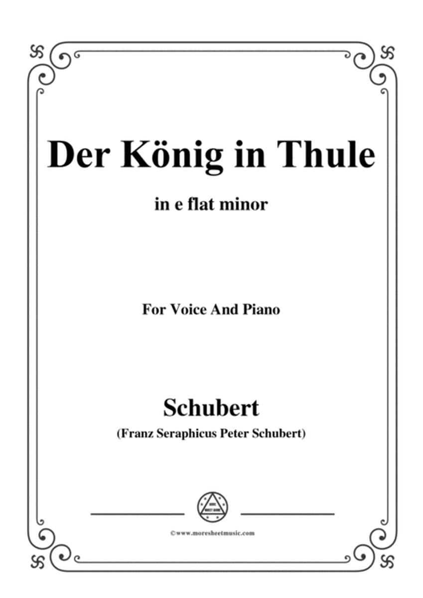 Schubert-Der König in Thule,in e flat minor,Op.5 No.5,for Voice&Piano image number null