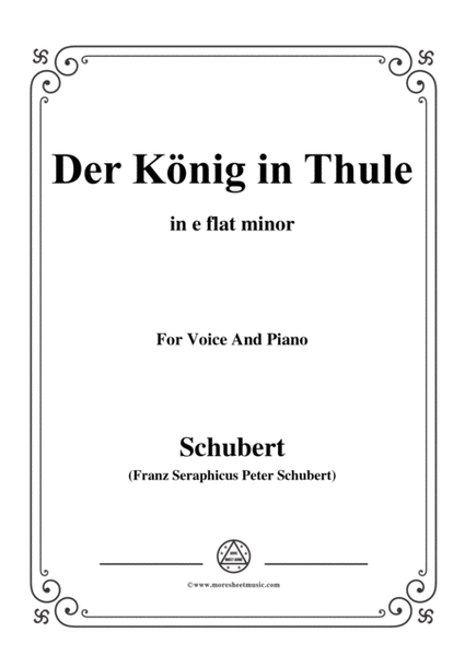 Schubert-Der König in Thule,in e flat minor,Op.5 No.5,for Voice&Piano image number null