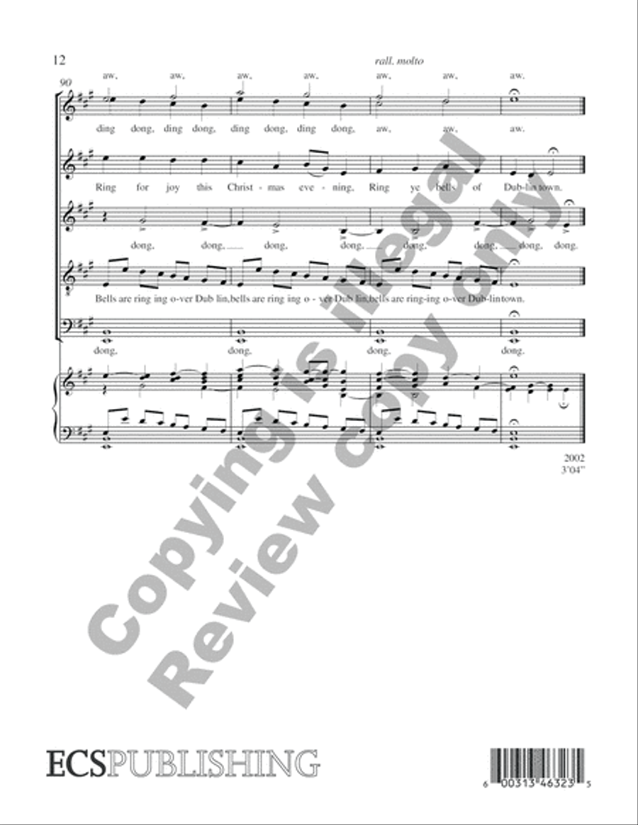 Dublin Bells Carol Dublin Bells Carol Divisi scores gallery preview page 12