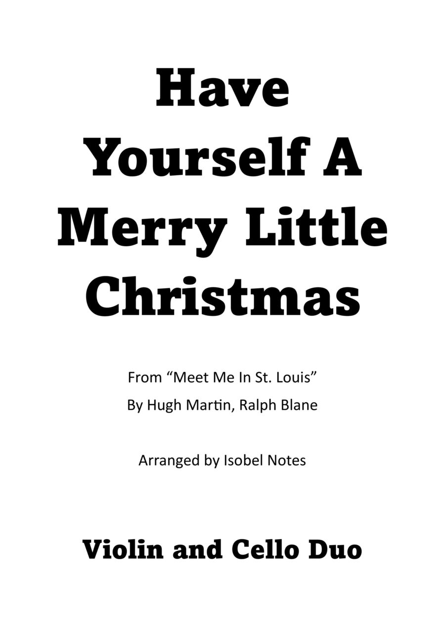 Have Yourself A Merry Little Christmas String Duet scores gallery preview page 1