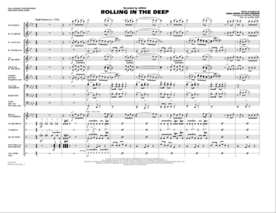 Rolling In The Deep - Full Score Marching Band scores gallery preview page 2