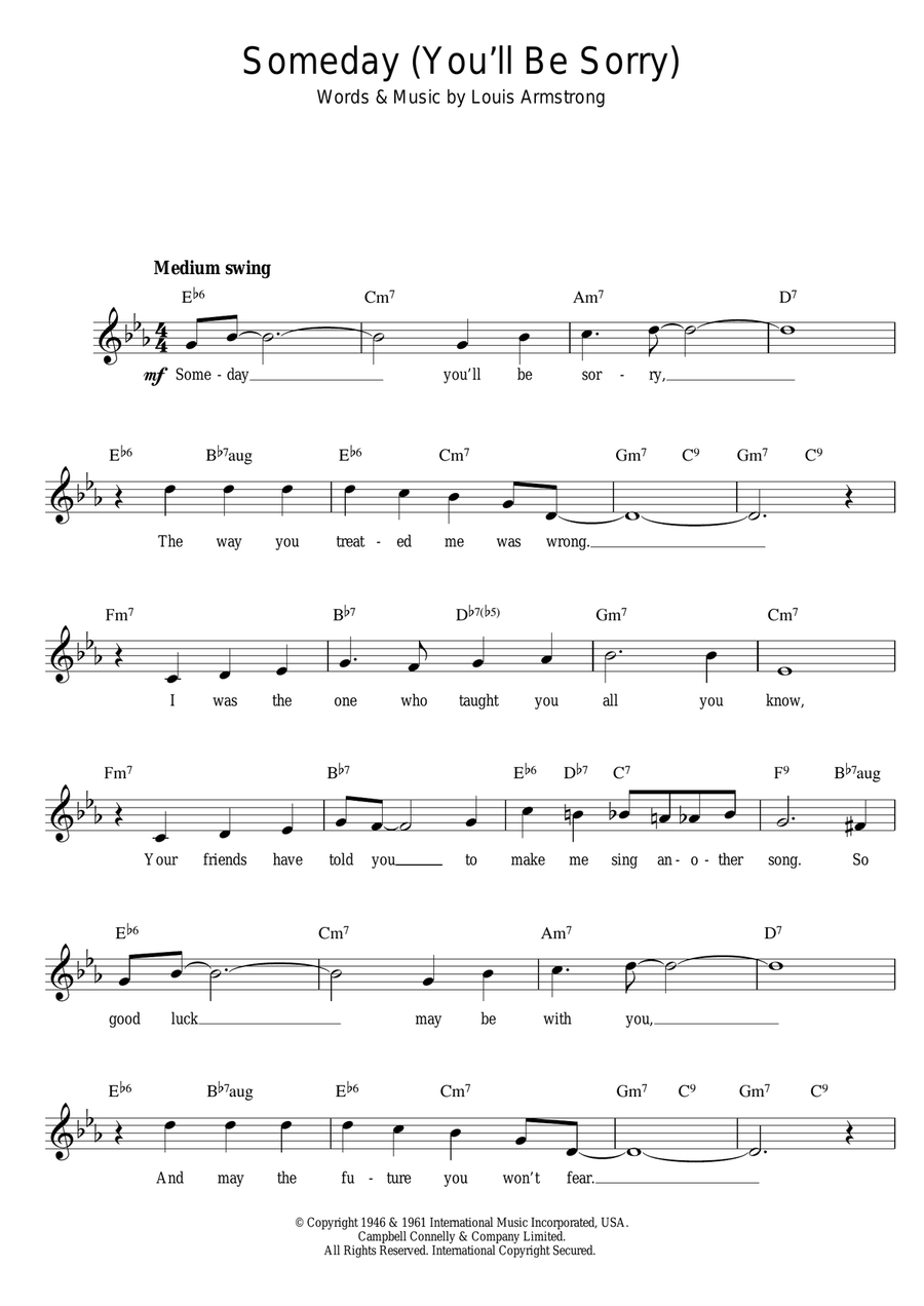 Someday (You'll Be Sorry)
