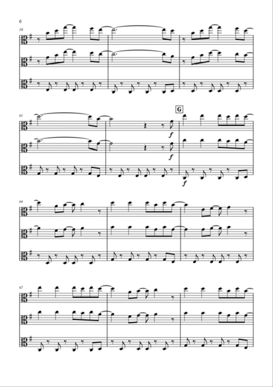 Viva La Vida String Trio scores gallery preview page 6