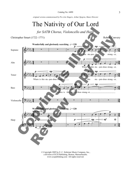 The Nativity of Our Lord (Choral Score) image number null