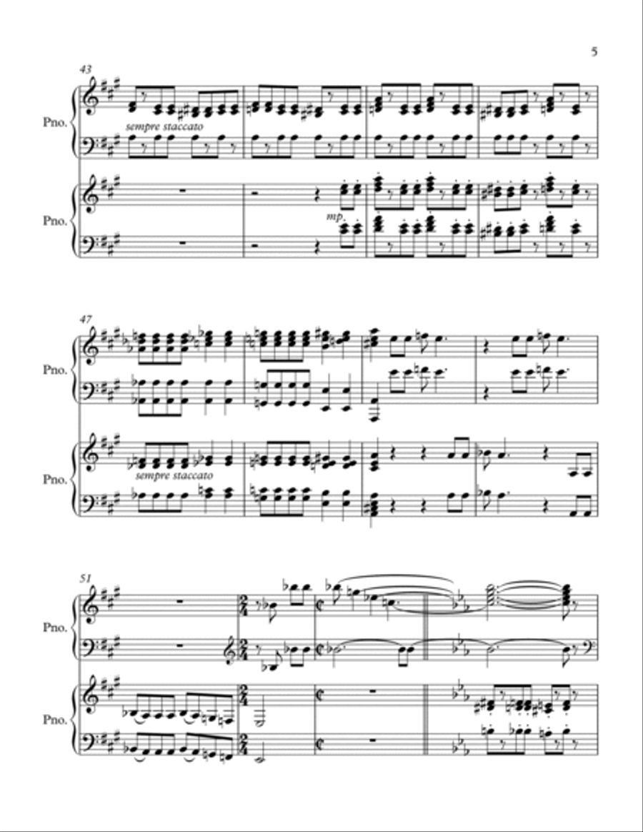 Bohemian Rhapsody 2 Pianos, 4-Hands scores gallery preview page 6
