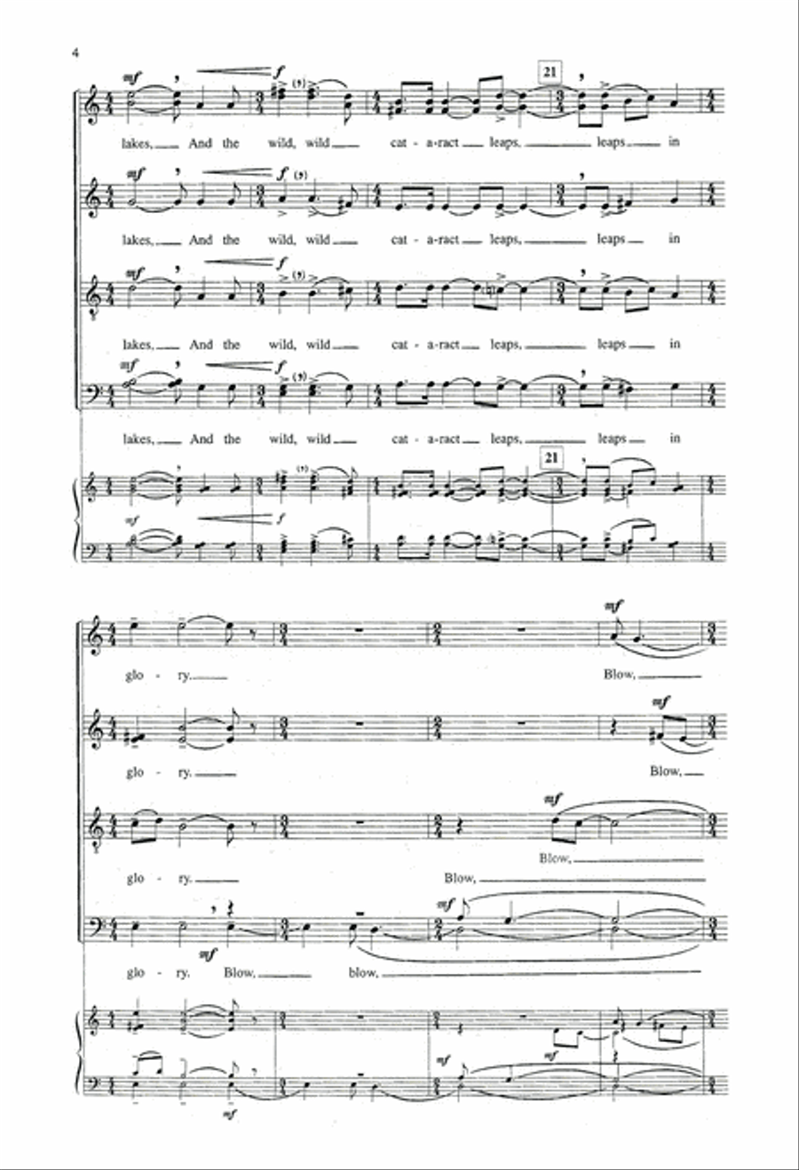 The Splendor Falls On Castle Walls 4-Part scores gallery preview page 4