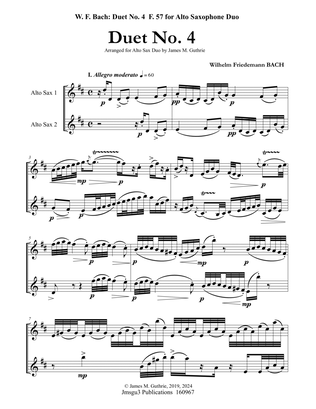 WF Bach: Duet No. 4 for Alto Sax Duo